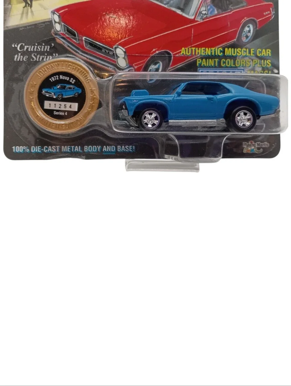 1995 Johnny Lightning MUSCLE CARS USA Series 4 1972 Nova SS #210  Blue!